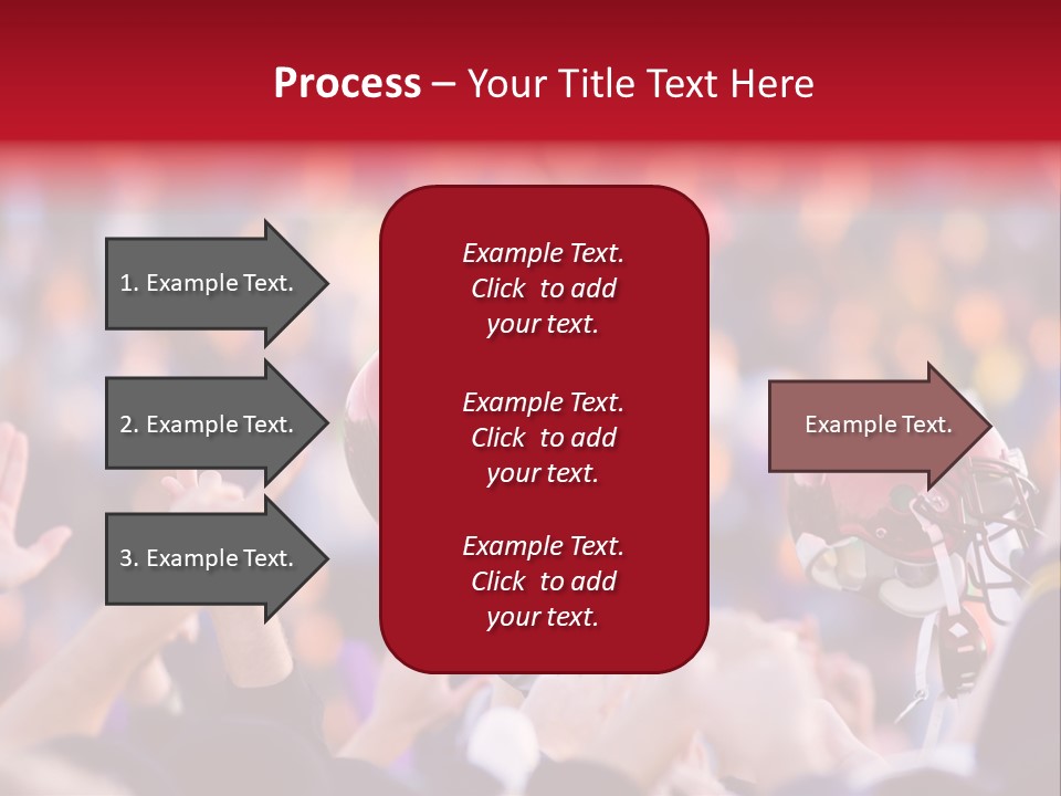 A Football Victory With Red Helmet PowerPoint Template
