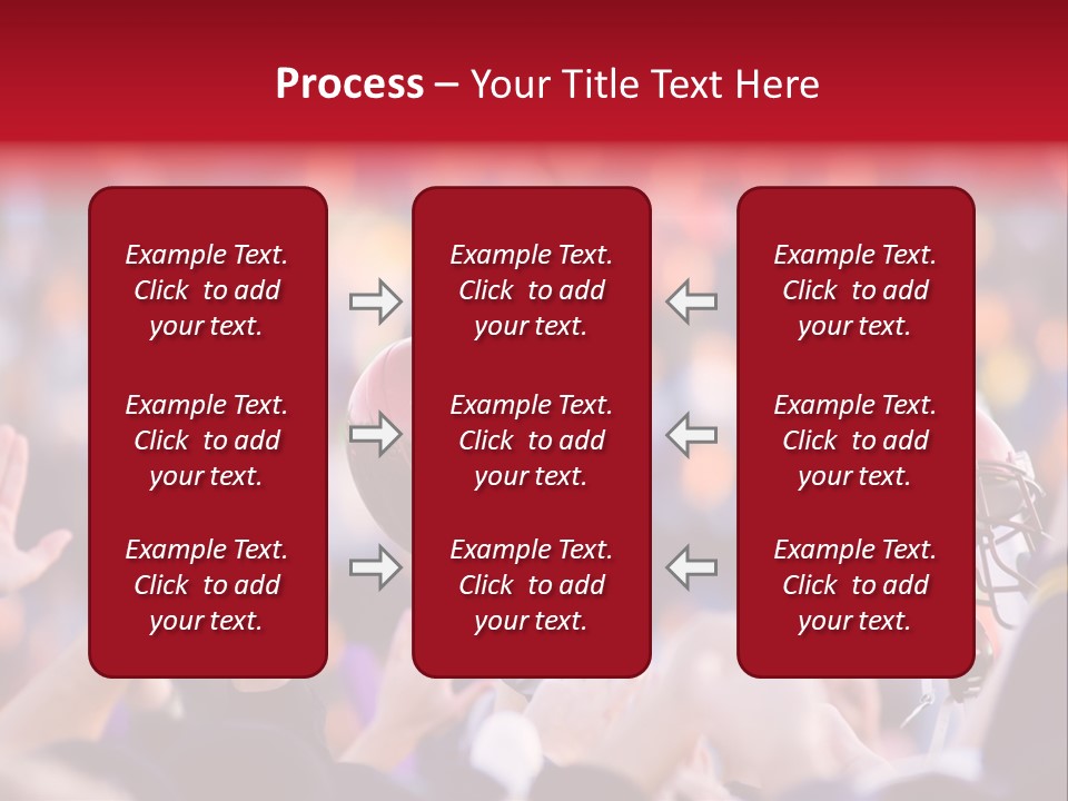 A Football Victory With Red Helmet PowerPoint Template