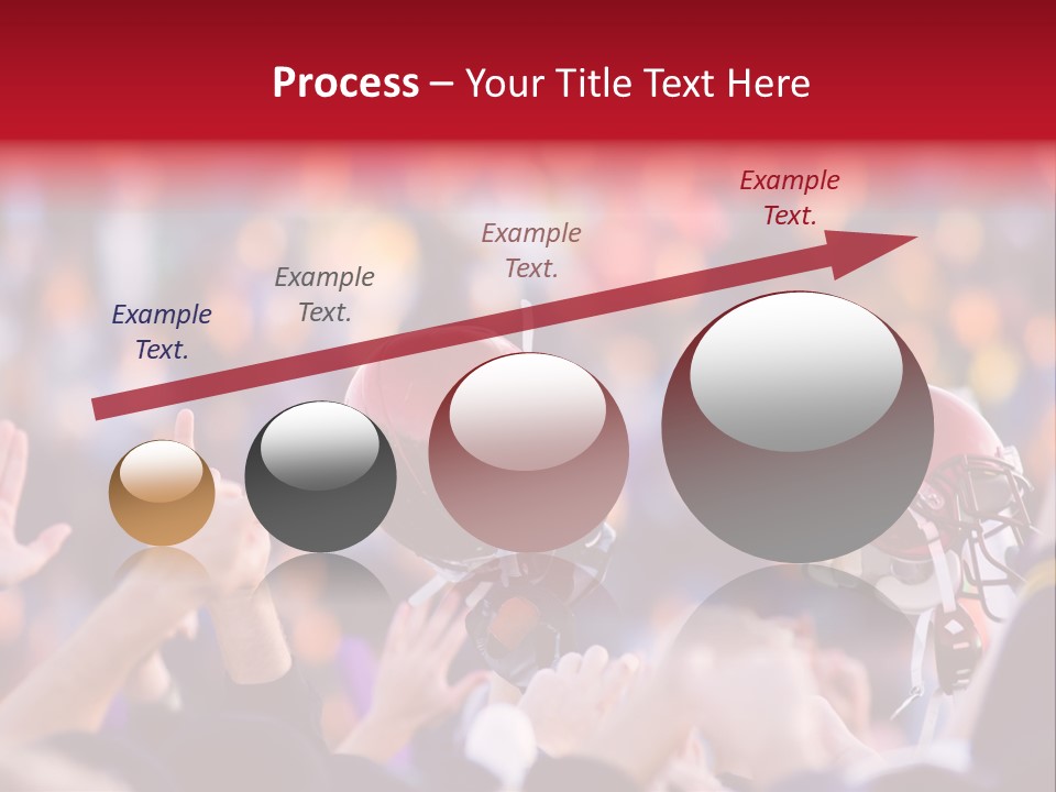 A Football Victory With Red Helmet PowerPoint Template