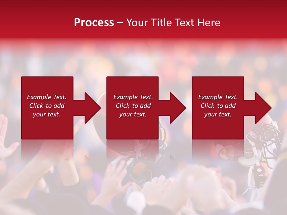 A Football Victory With Red Helmet PowerPoint Template