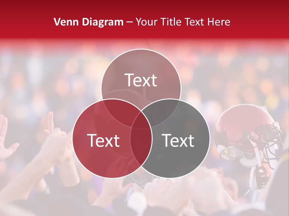 A Football Victory With Red Helmet PowerPoint Template