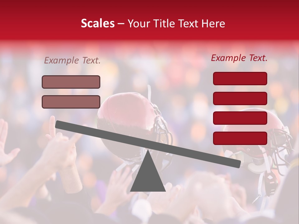 A Football Victory With Red Helmet PowerPoint Template