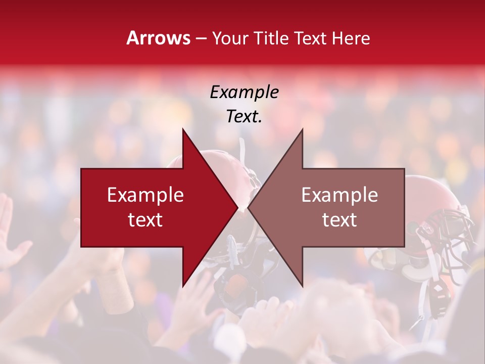 A Football Victory With Red Helmet PowerPoint Template