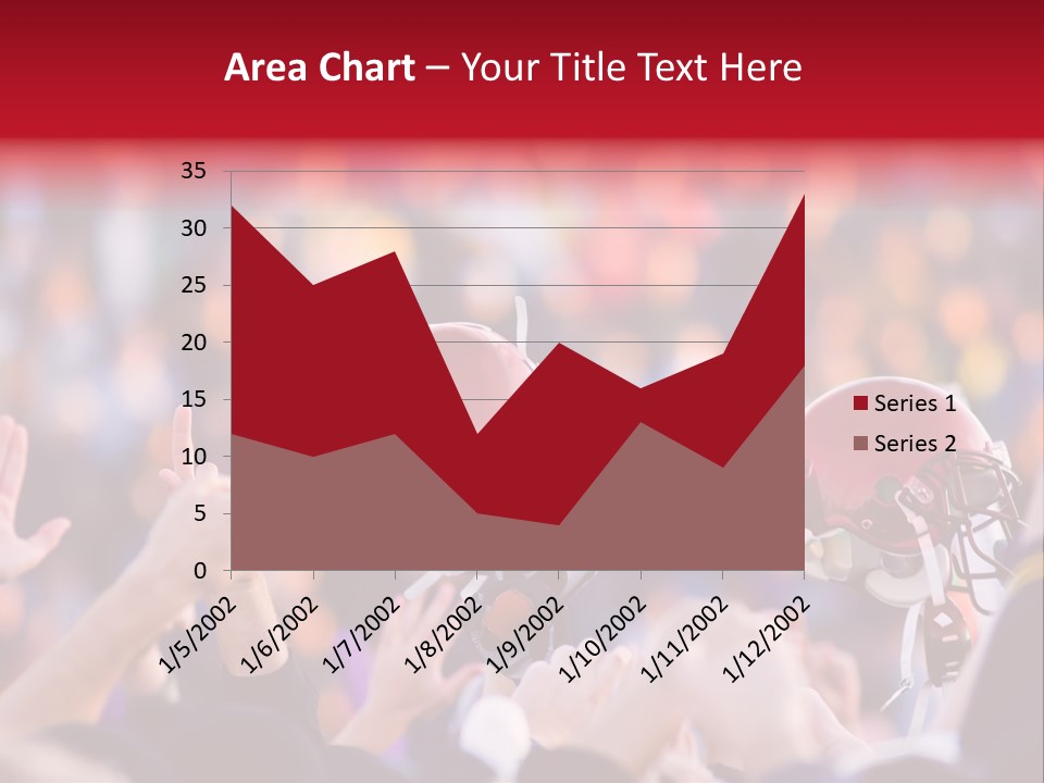 A Football Victory With Red Helmet PowerPoint Template