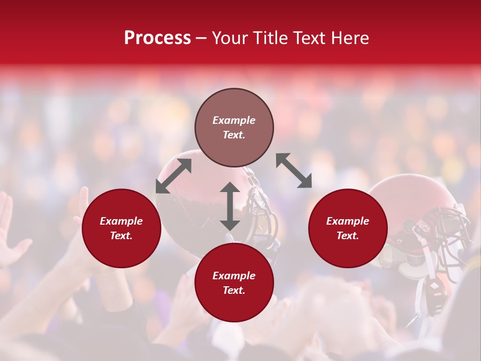 A Football Victory With Red Helmet PowerPoint Template