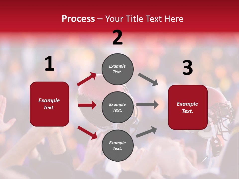 A Football Victory With Red Helmet PowerPoint Template