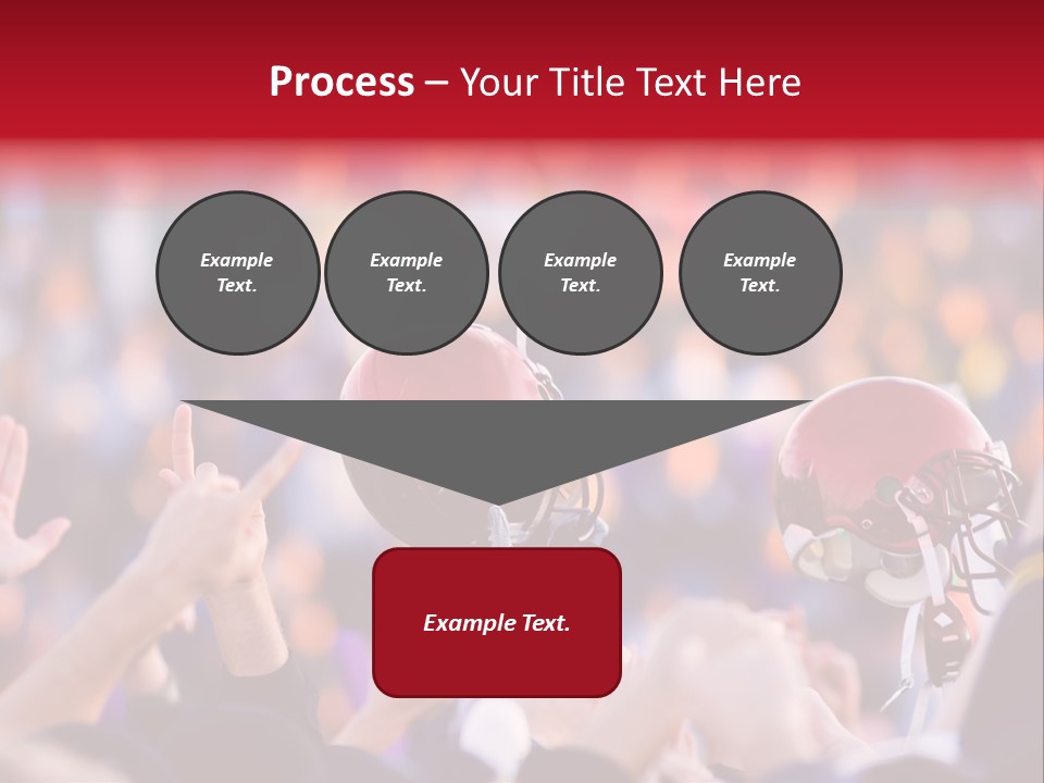 A Football Victory With Red Helmet PowerPoint Template