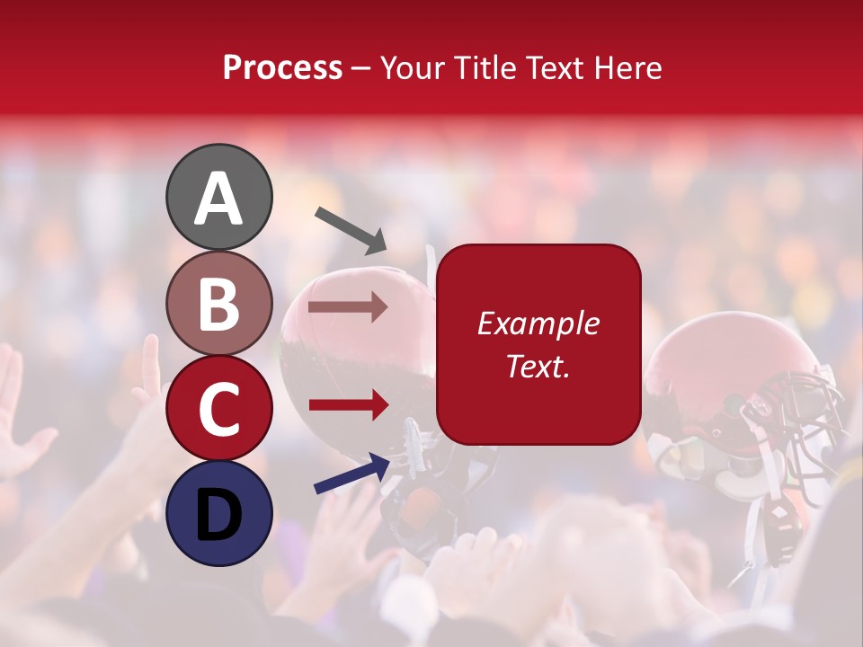 A Football Victory With Red Helmet PowerPoint Template