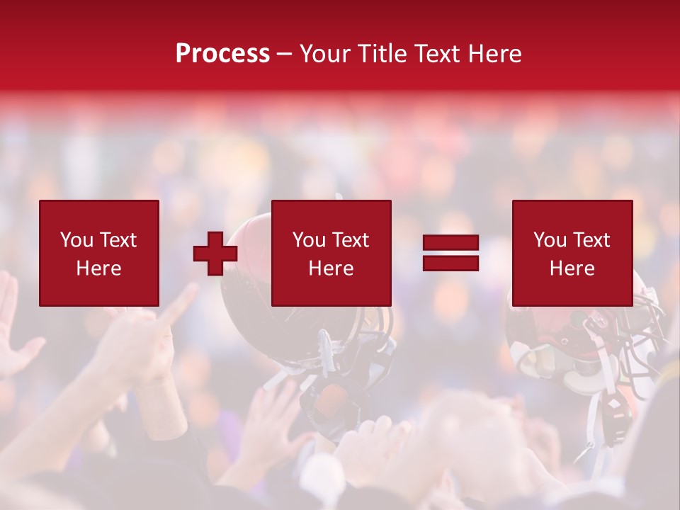 A Football Victory With Red Helmet PowerPoint Template