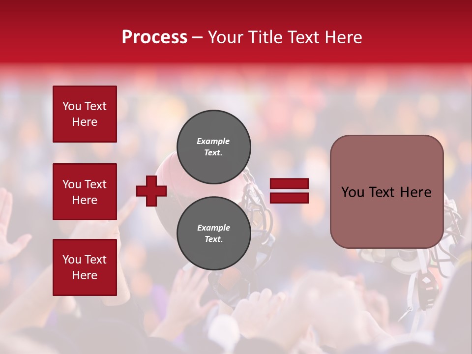 A Football Victory With Red Helmet PowerPoint Template