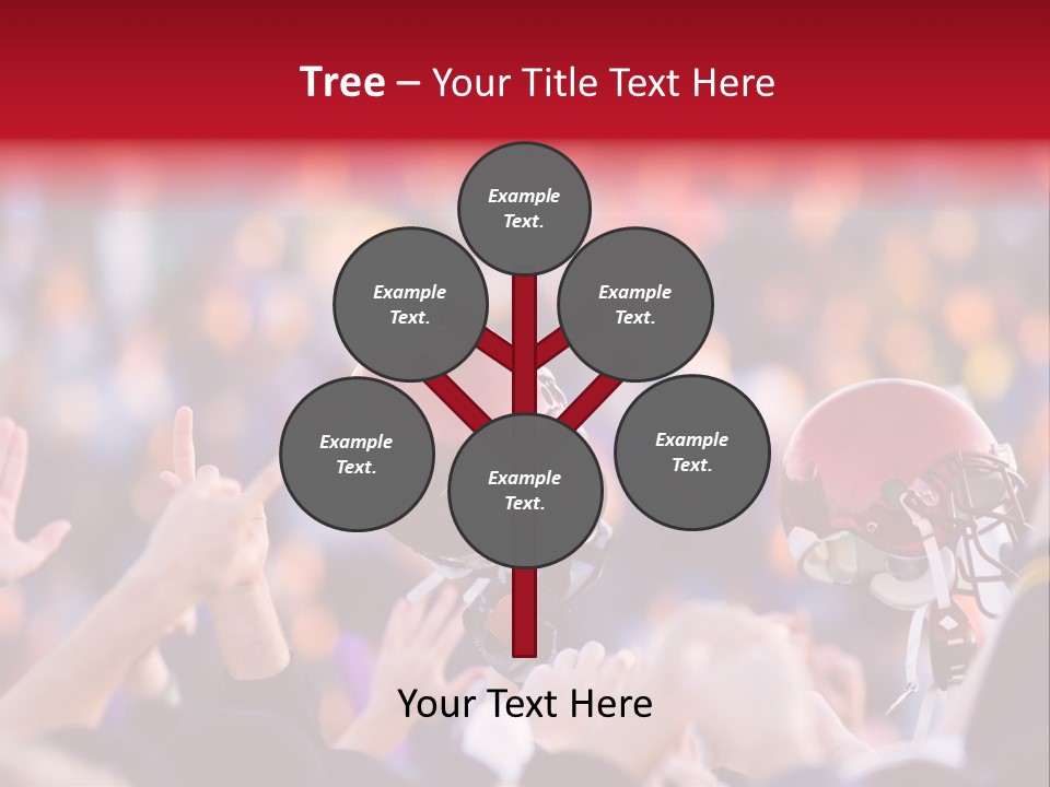 A Football Victory With Red Helmet PowerPoint Template