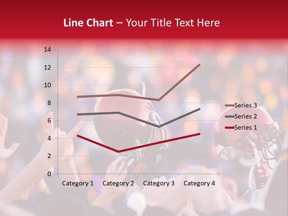 A Football Victory With Red Helmet PowerPoint Template