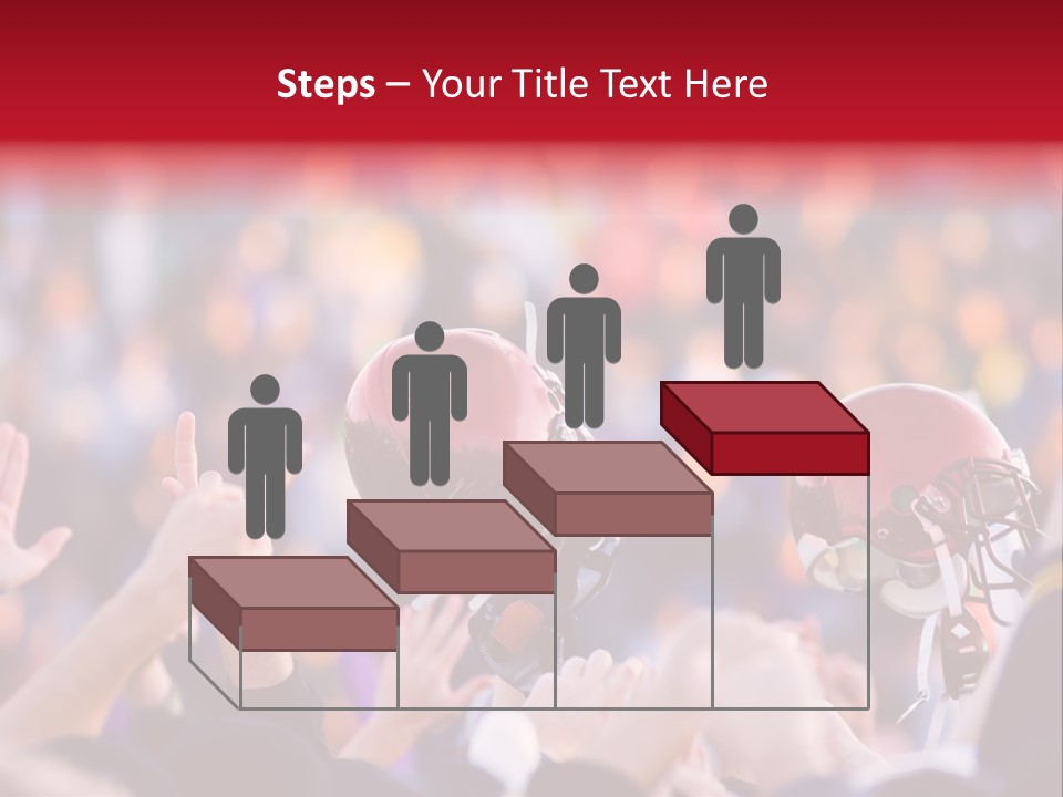 A Football Victory With Red Helmet PowerPoint Template