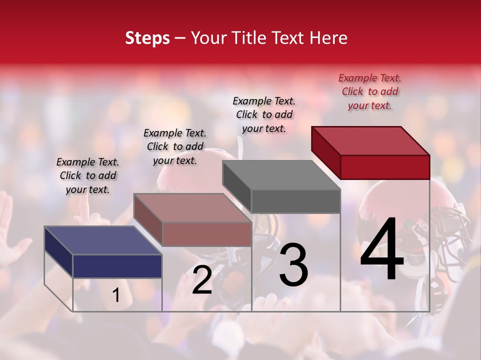 A Football Victory With Red Helmet PowerPoint Template