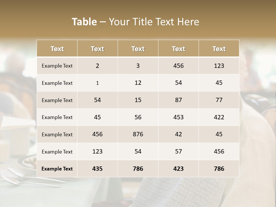 An Smiling Elderly Woman Sits Down To Enjoy A Meal At Her Nursing Home Care Center With A Sunny Background. PowerPoint Template