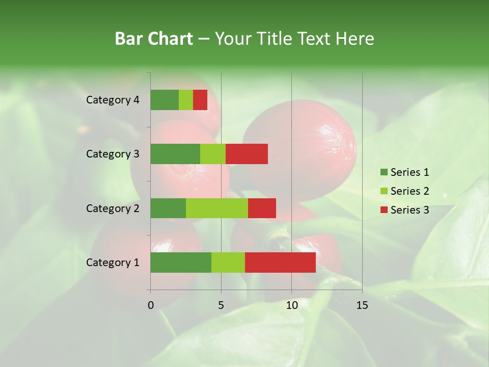 Branch Of A Coffee Tree With Ripe Fruits PowerPoint Template