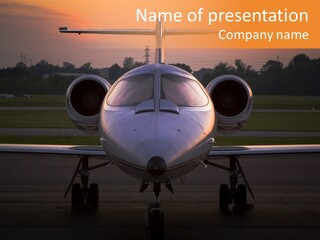 Corporate Jet PowerPoint Template