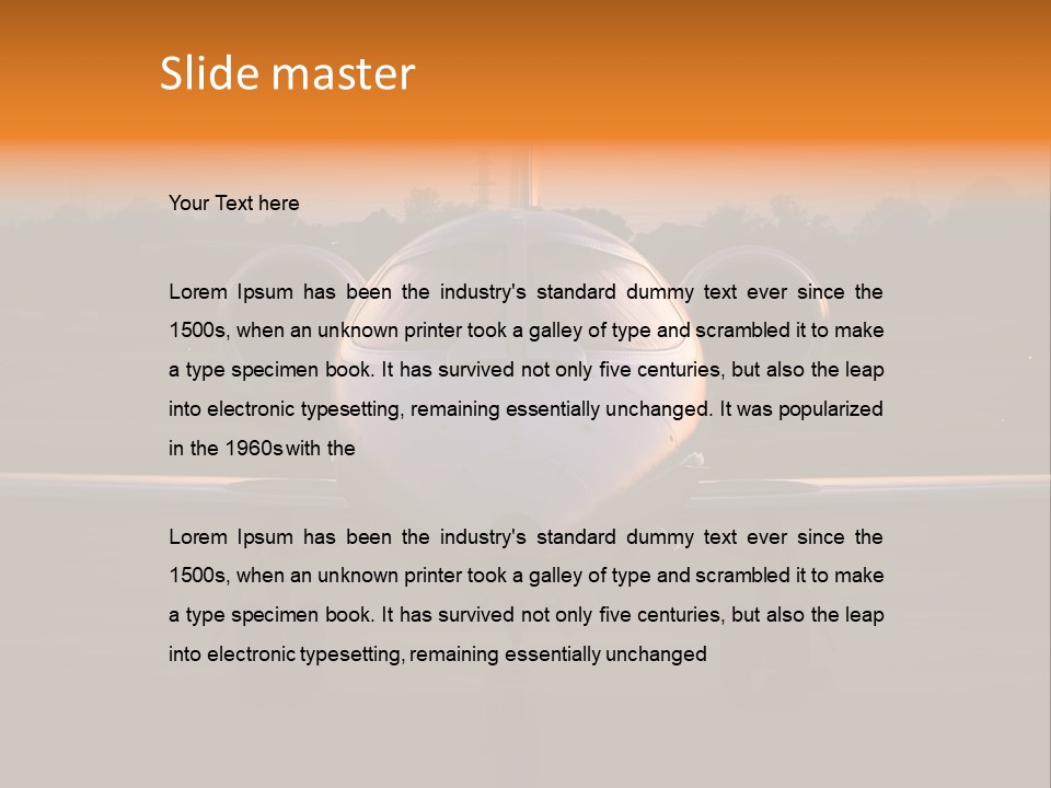 Corporate Jet PowerPoint Template