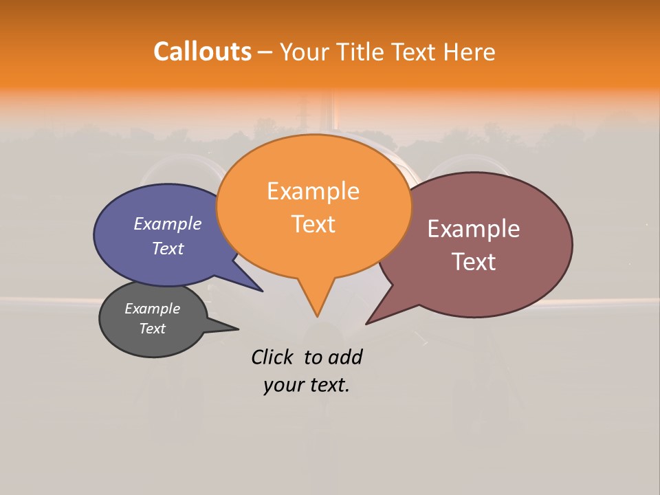 Corporate Jet PowerPoint Template