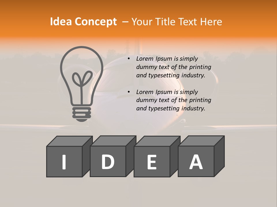 Corporate Jet PowerPoint Template