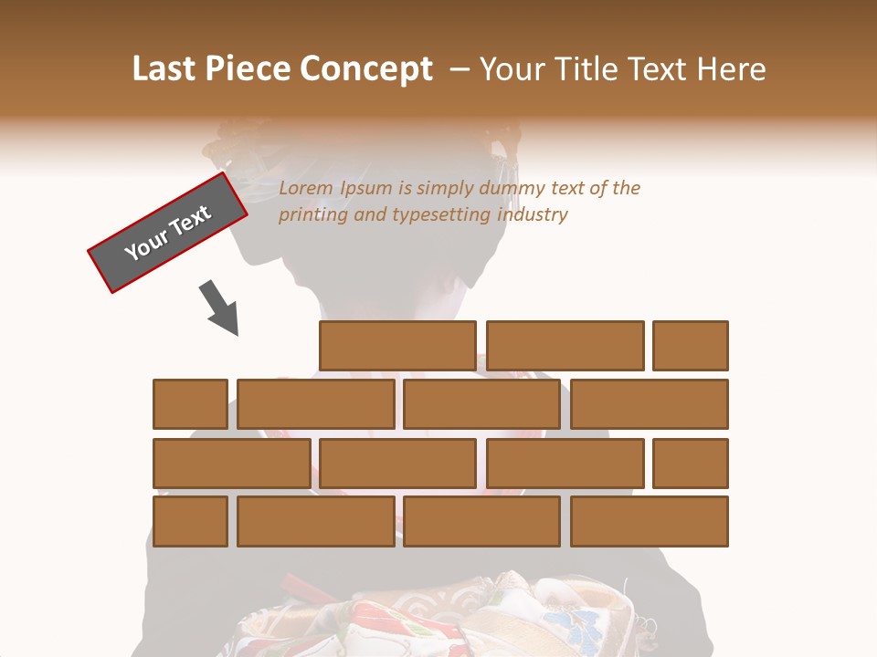 Unusual And Very Characteristic Painted Neck Of A Geisha.,Over White Background. PowerPoint Template