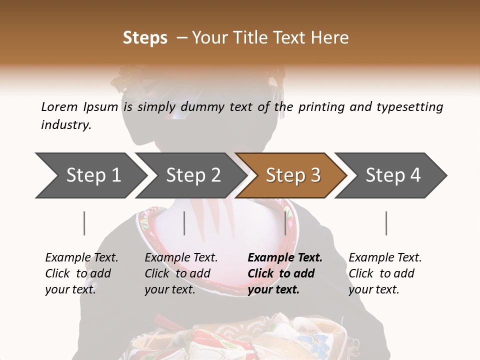 Unusual And Very Characteristic Painted Neck Of A Geisha.,Over White Background. PowerPoint Template