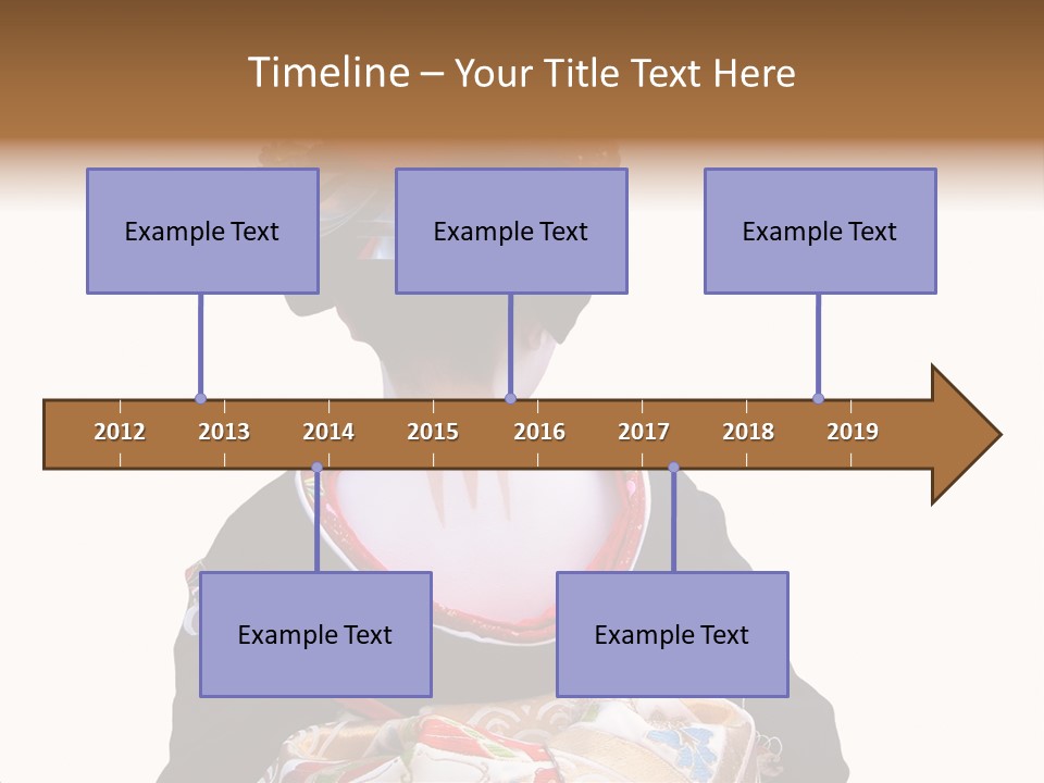 Unusual And Very Characteristic Painted Neck Of A Geisha.,Over White Background. PowerPoint Template