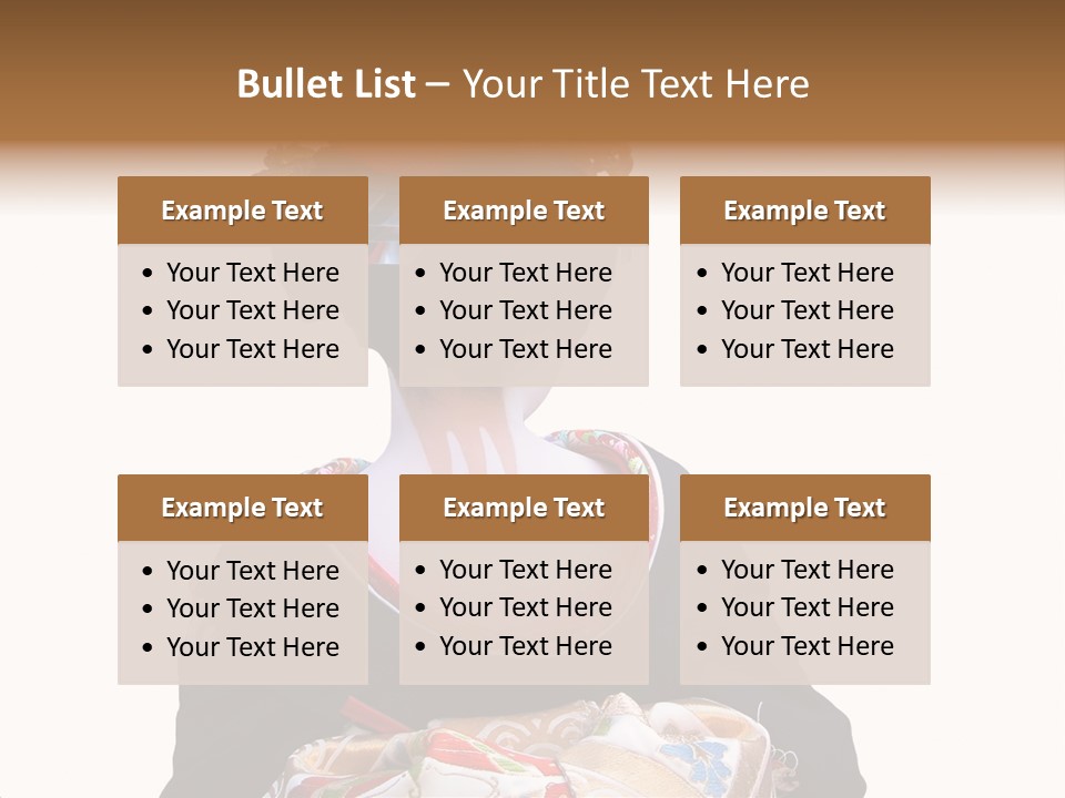 Unusual And Very Characteristic Painted Neck Of A Geisha.,Over White Background. PowerPoint Template