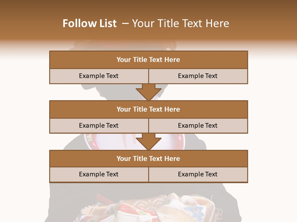 Unusual And Very Characteristic Painted Neck Of A Geisha.,Over White Background. PowerPoint Template