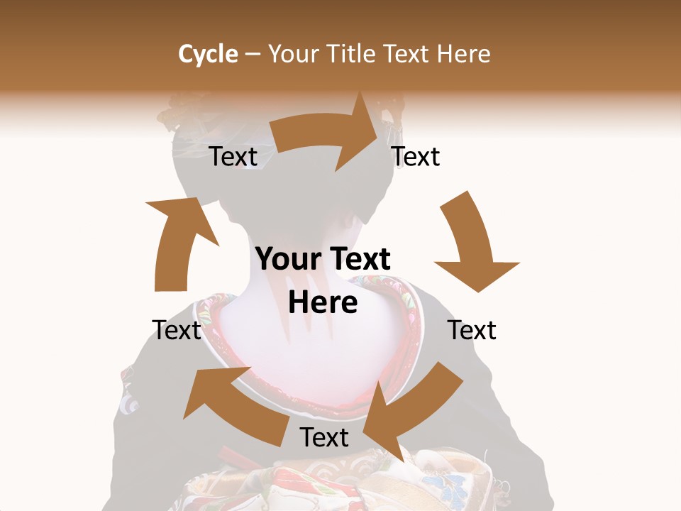 Unusual And Very Characteristic Painted Neck Of A Geisha.,Over White Background. PowerPoint Template