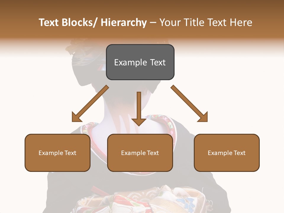 Unusual And Very Characteristic Painted Neck Of A Geisha.,Over White Background. PowerPoint Template