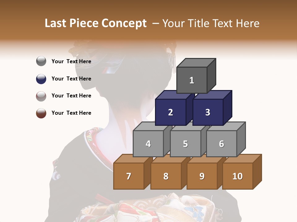 Unusual And Very Characteristic Painted Neck Of A Geisha.,Over White Background. PowerPoint Template