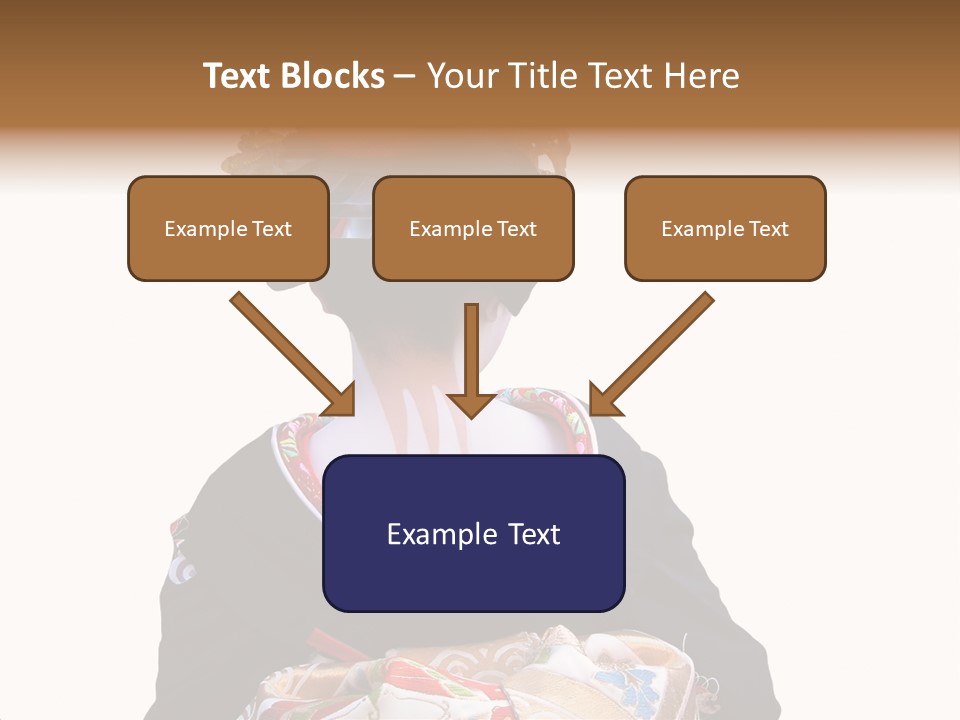 Unusual And Very Characteristic Painted Neck Of A Geisha.,Over White Background. PowerPoint Template