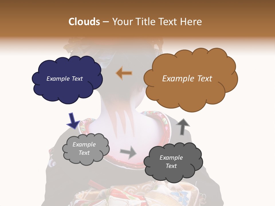 Unusual And Very Characteristic Painted Neck Of A Geisha.,Over White Background. PowerPoint Template