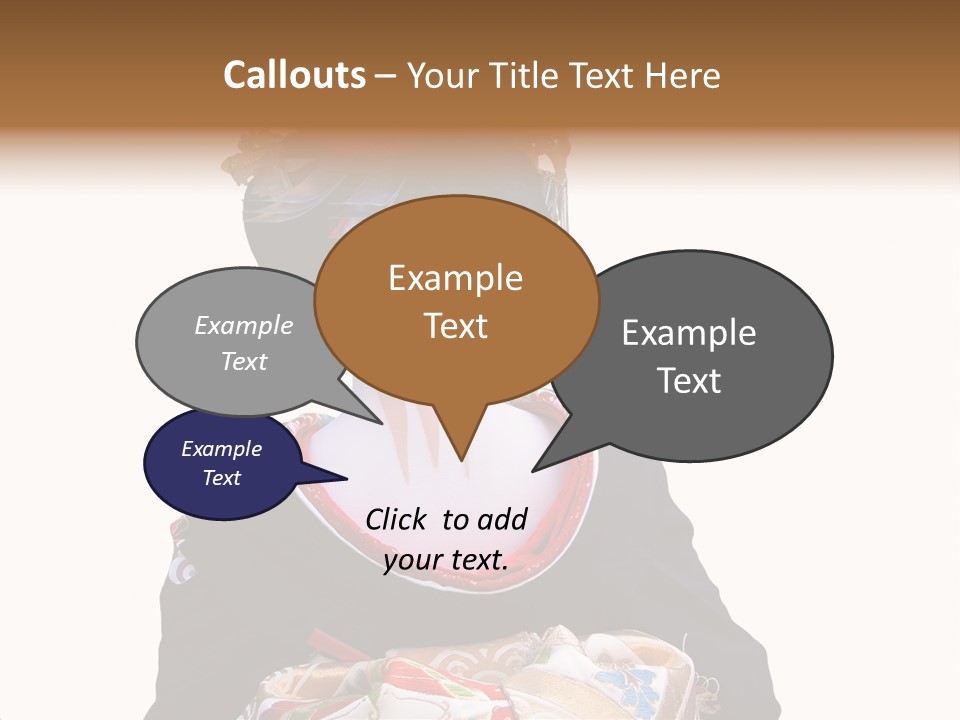 Unusual And Very Characteristic Painted Neck Of A Geisha.,Over White Background. PowerPoint Template