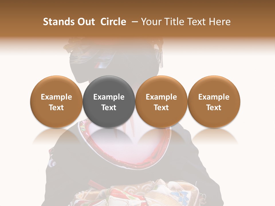 Unusual And Very Characteristic Painted Neck Of A Geisha.,Over White Background. PowerPoint Template