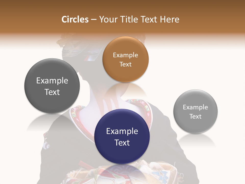 Unusual And Very Characteristic Painted Neck Of A Geisha.,Over White Background. PowerPoint Template