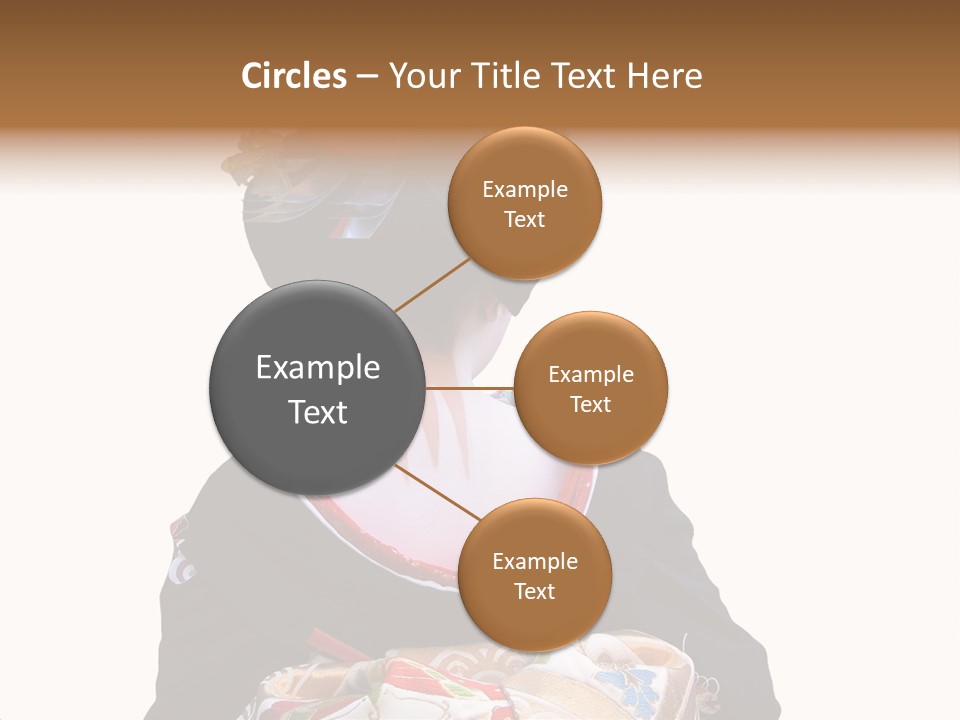 Unusual And Very Characteristic Painted Neck Of A Geisha.,Over White Background. PowerPoint Template