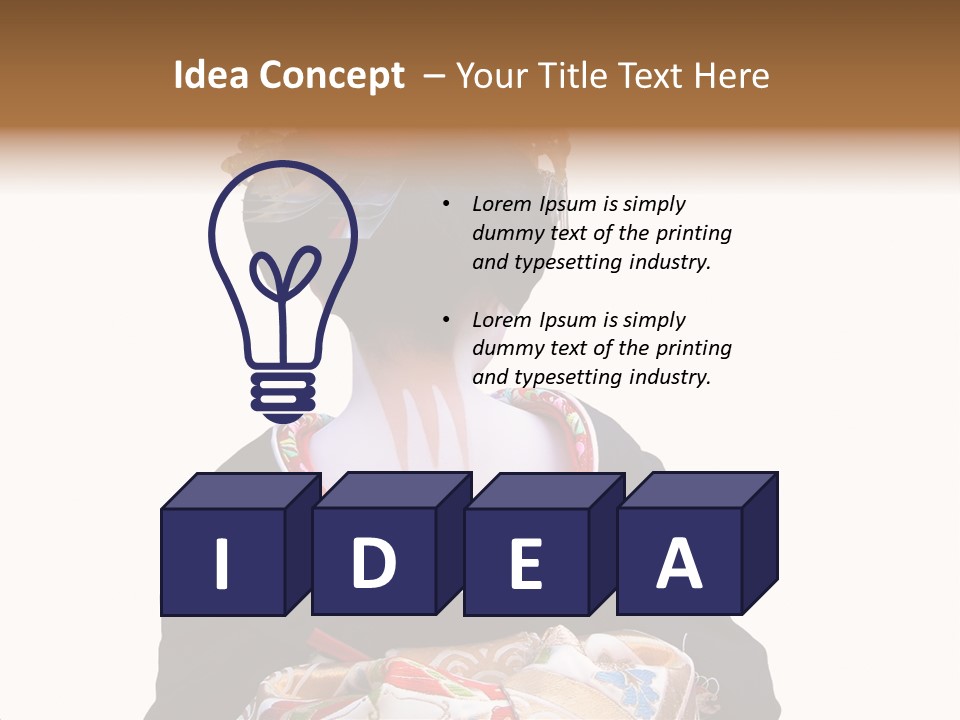 Unusual And Very Characteristic Painted Neck Of A Geisha.,Over White Background. PowerPoint Template