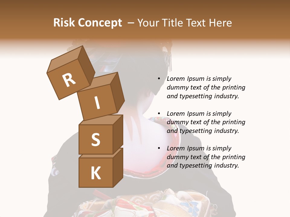 Unusual And Very Characteristic Painted Neck Of A Geisha.,Over White Background. PowerPoint Template