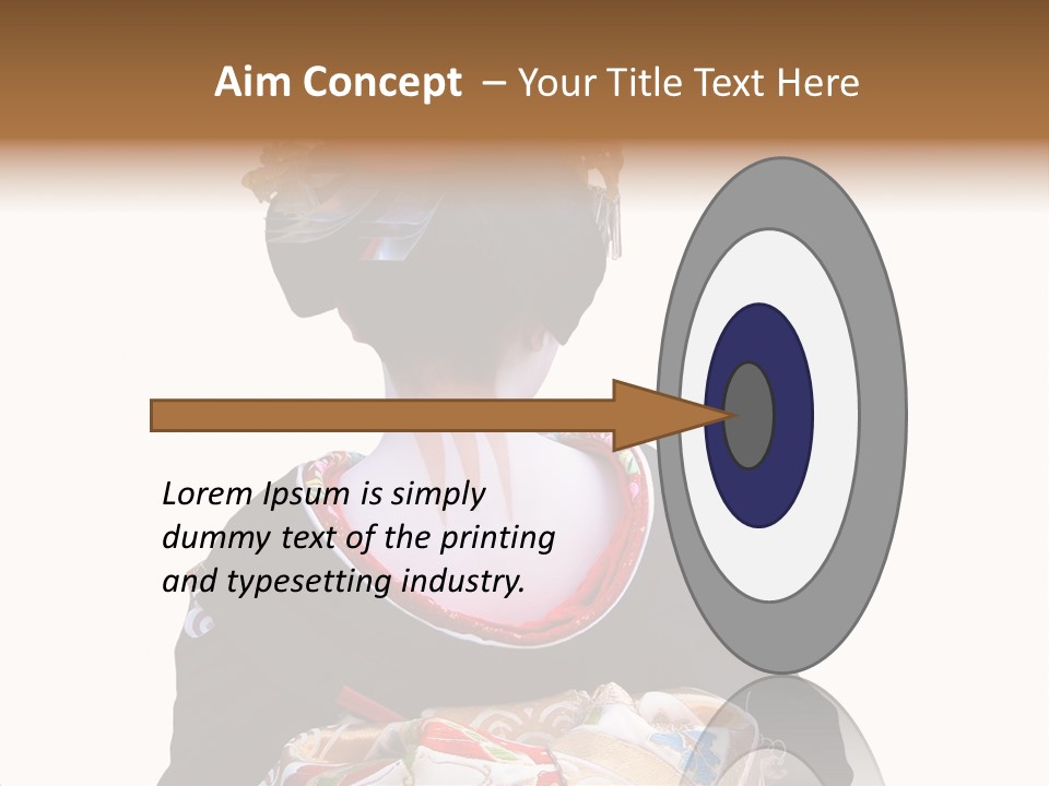 Unusual And Very Characteristic Painted Neck Of A Geisha.,Over White Background. PowerPoint Template