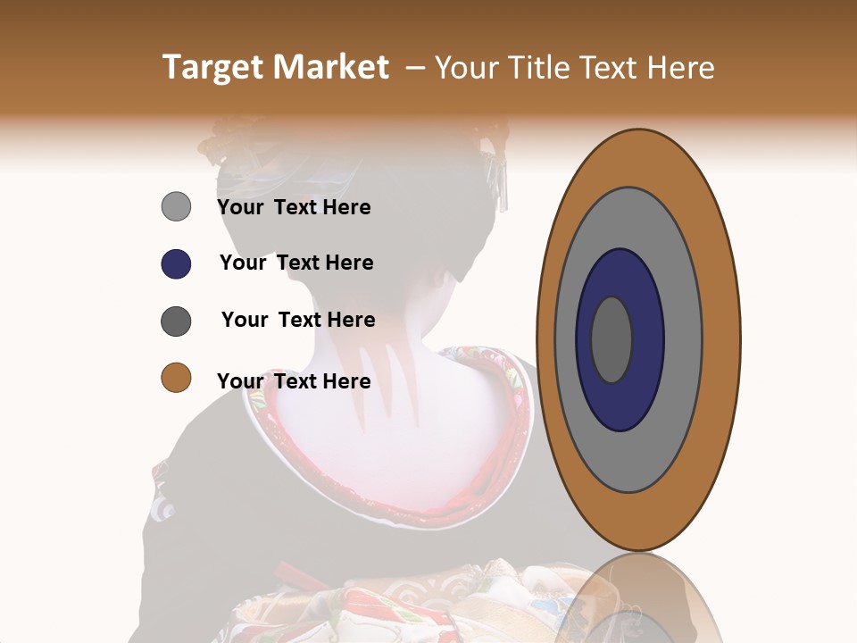 Unusual And Very Characteristic Painted Neck Of A Geisha.,Over White Background. PowerPoint Template