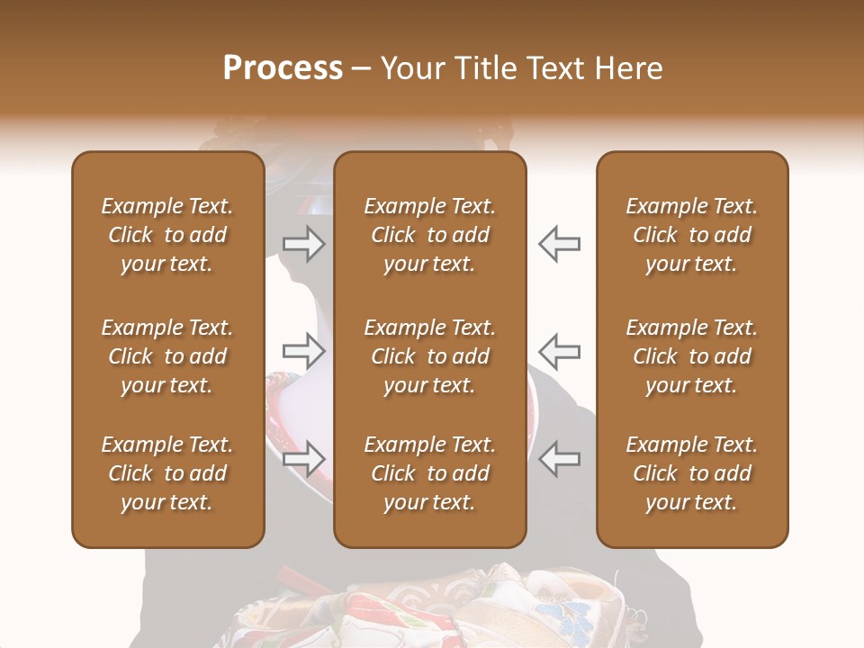 Unusual And Very Characteristic Painted Neck Of A Geisha.,Over White Background. PowerPoint Template