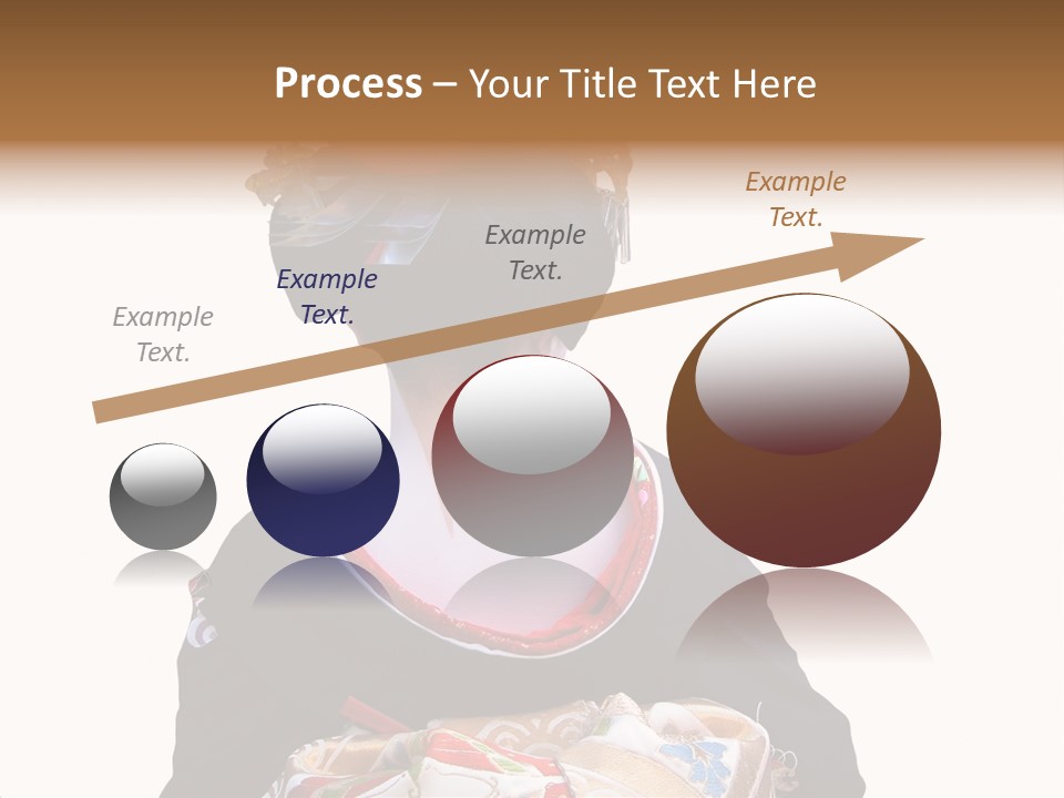 Unusual And Very Characteristic Painted Neck Of A Geisha.,Over White Background. PowerPoint Template