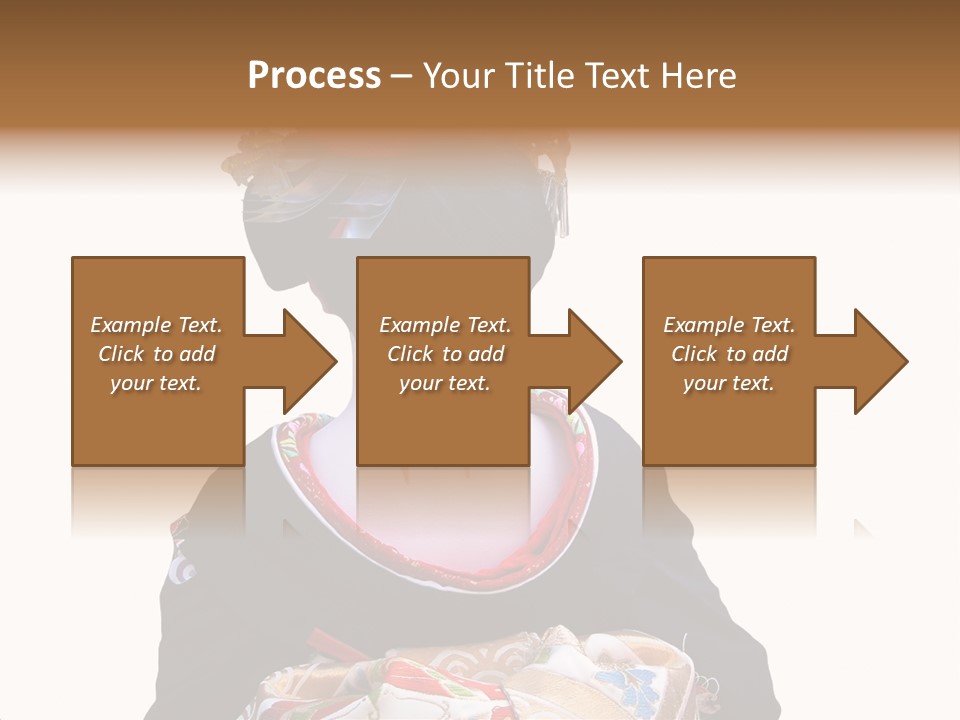 Unusual And Very Characteristic Painted Neck Of A Geisha.,Over White Background. PowerPoint Template