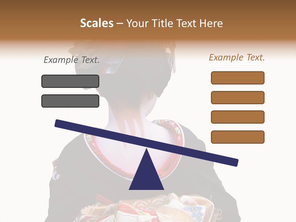 Unusual And Very Characteristic Painted Neck Of A Geisha.,Over White Background. PowerPoint Template