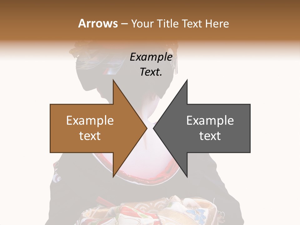 Unusual And Very Characteristic Painted Neck Of A Geisha.,Over White Background. PowerPoint Template