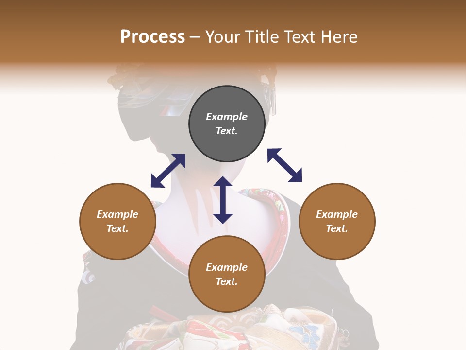 Unusual And Very Characteristic Painted Neck Of A Geisha.,Over White Background. PowerPoint Template