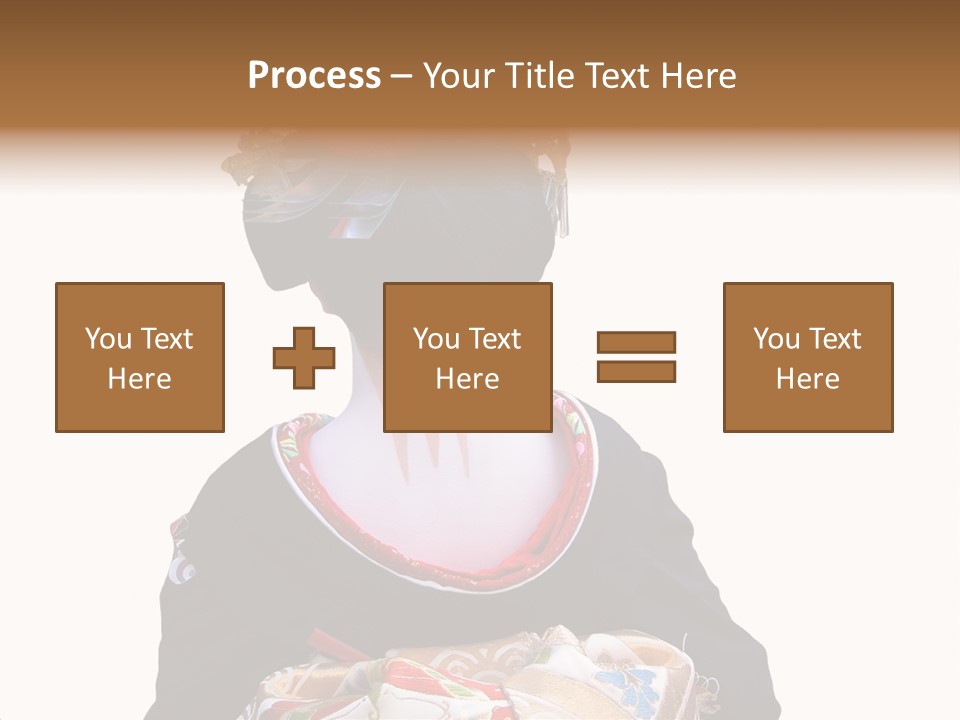 Unusual And Very Characteristic Painted Neck Of A Geisha.,Over White Background. PowerPoint Template