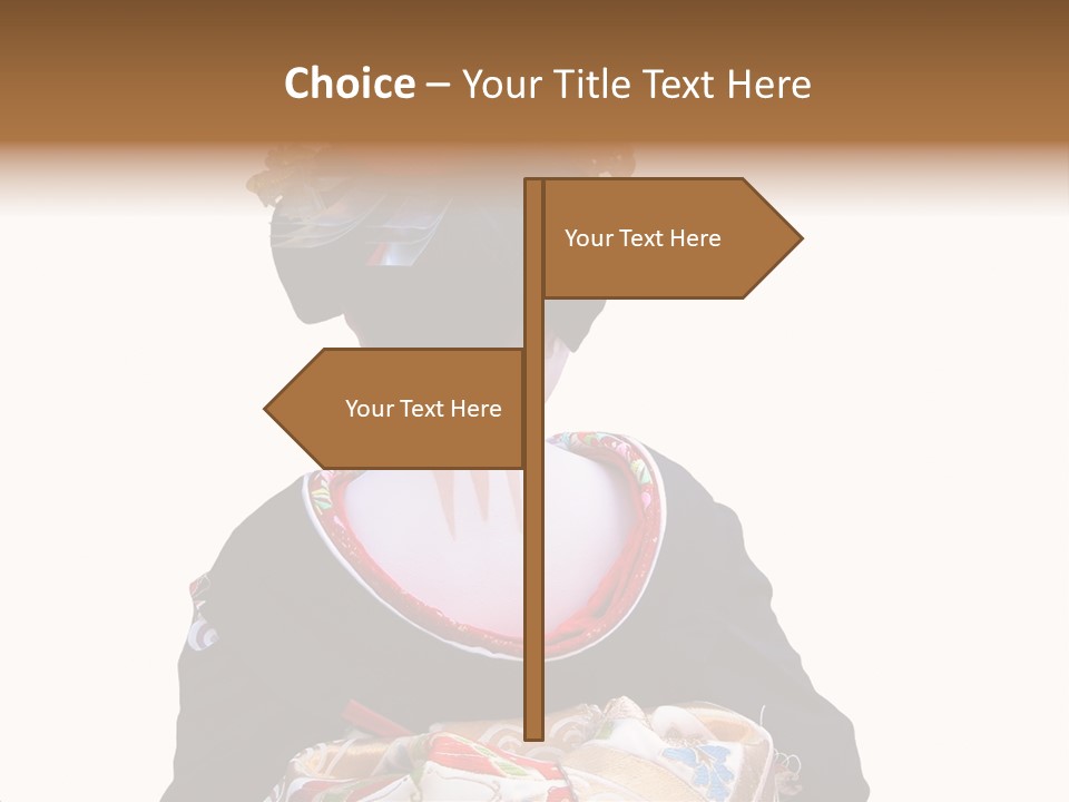 Unusual And Very Characteristic Painted Neck Of A Geisha.,Over White Background. PowerPoint Template